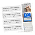 Selo Braille Braille signo de PVC Braille